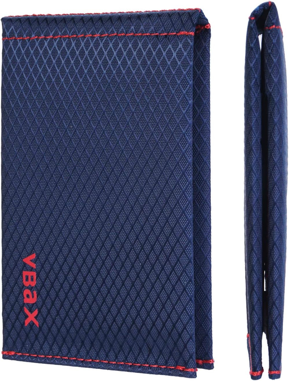 Microfiber Waterproof RFID Slim Bifold Wallet for Men - Minimalist Front Pocket Card Holder Holds up to 10 Cards and Cash, Dark Blue