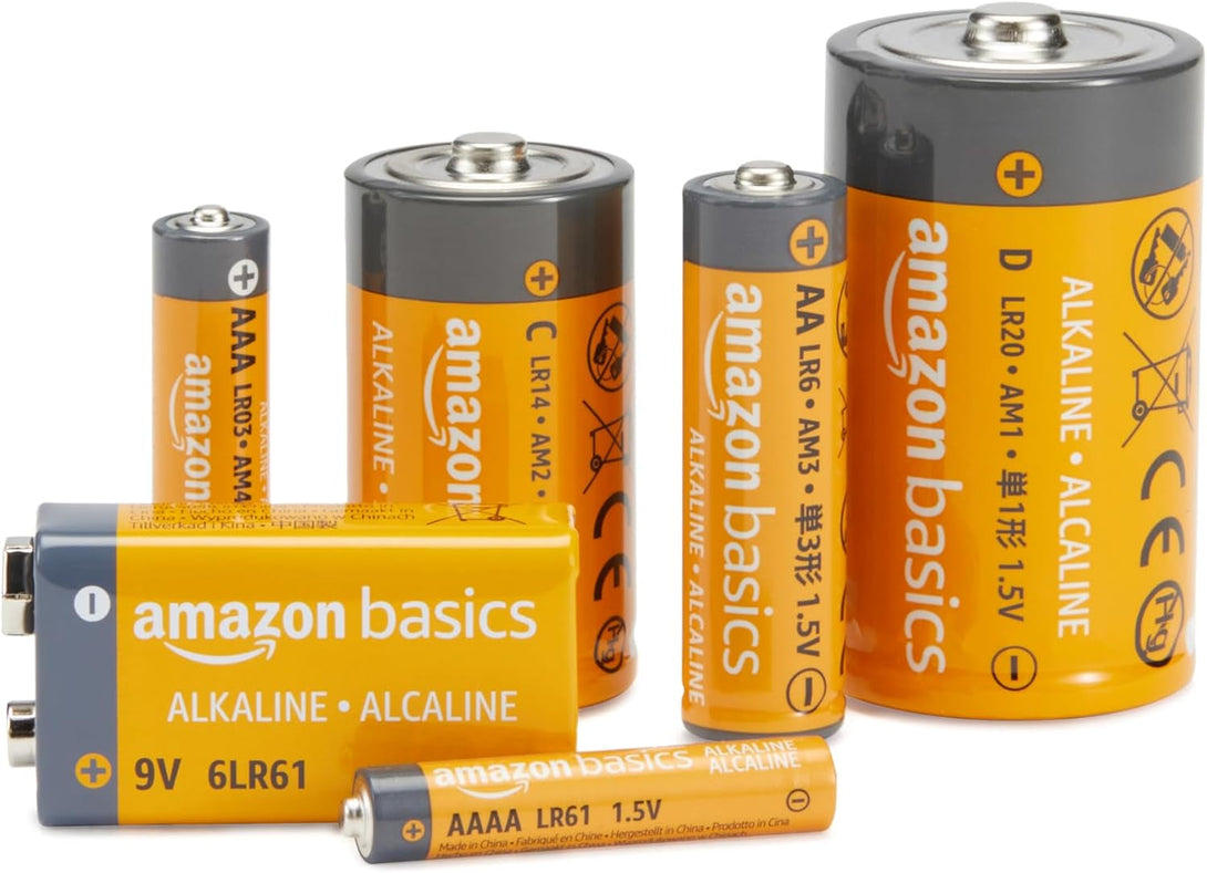 Amazon Basics 20-Pack AA Alkaline High-Performance Batteries, 1.5 Volt, 10-Year Shelf Life