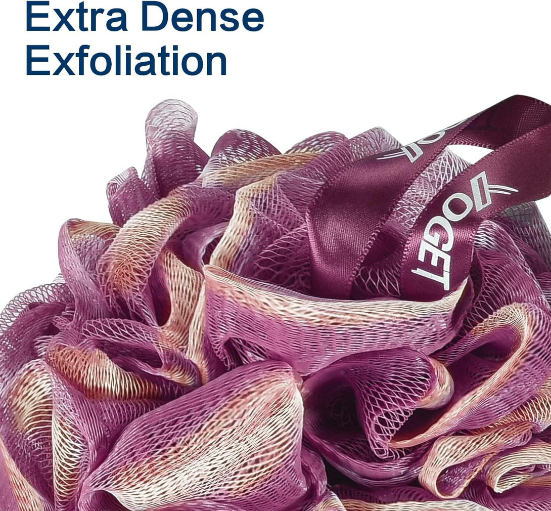 Yoget 4 Pack Bath Loofah Sponge, 4 Color 60G Bath Sponge,Exfoliate, Cleanse, Soothe Skin