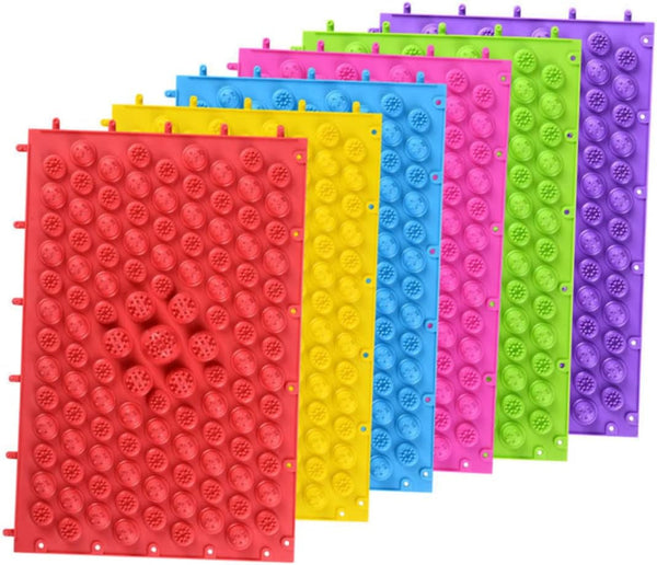 Foot Massage Mat Acupressure Plate for Blood Circulation Relief Portable TPE Reflexology Pebble Mat for Office Workers and Seniors Convenient Relief