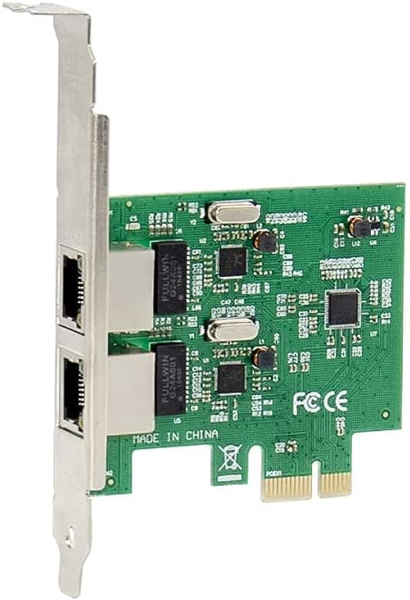 XM-NA3820 PCI-E 2-Port Dual 10/100/1000Mbps Gigabit Ethernet PCI Express (Pcie X1) Server Network Card/Network Adapter, Realtek RTL8111F Chipset, Windows 11 & Linux Supported