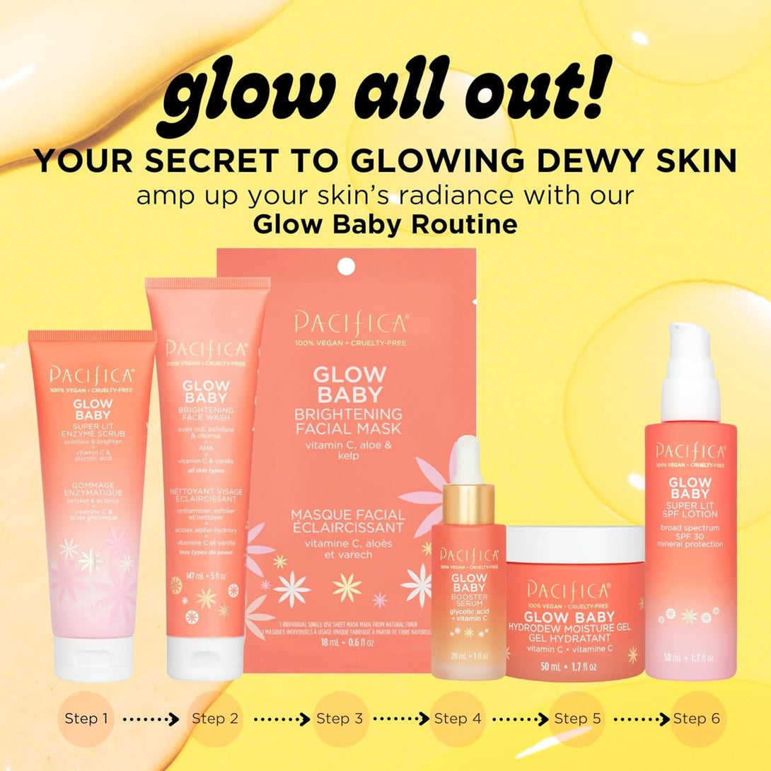 Pacifica Beauty Glow Baby Super Lit SPF 30 Lotion, Skincare, Broad Spectrum, UVA/UVB Sun Protection, Zinc Oxide, Mineral Sunscreen, Face Lotion, Tinted Moisturizer, Vegan, 1.7 Fl Oz (1 Count)