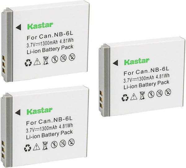 Kastar 3-Pack NB-6L Battery Replacement for Digital Camera for Kids Boys and Girls 36MP Children'S Camera with 32GB SD Card, Full HD 1080P Rechargeable Electronic Mini Camera for Students, Teens, Kids