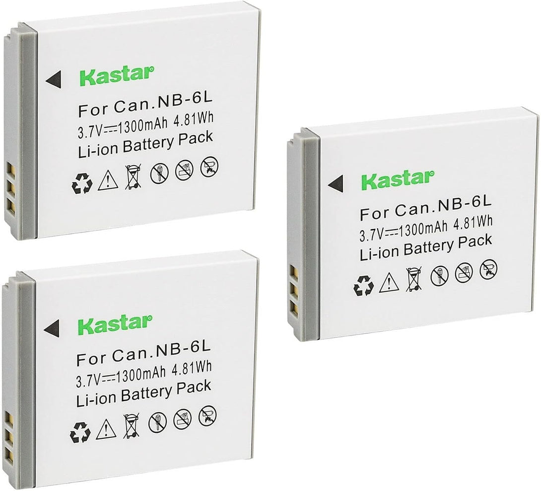 Kastar 3-Pack NB-6L Battery Replacement for Digital Camera for Kids Boys and Girls 36MP Children'S Camera with 32GB SD Card, Full HD 1080P Rechargeable Electronic Mini Camera for Students, Teens, Kids