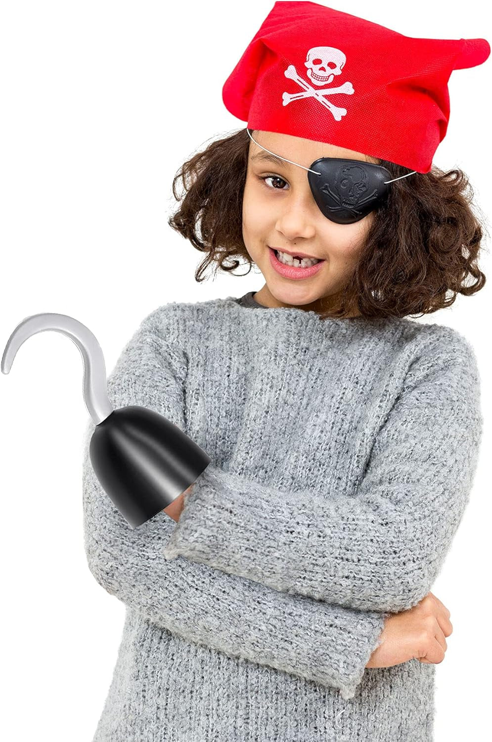 12 Pieces Pirate Hooks Captain Hook Plastic Hand Hook for Halloween Decoration Pirate Theme Party Costume Accessory Cosplay Party Supplies