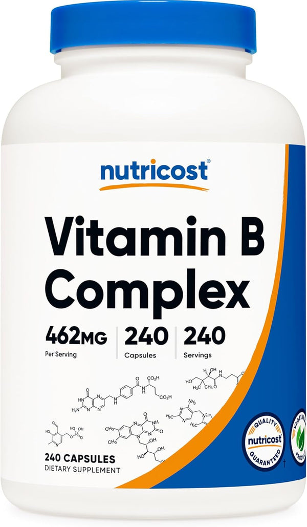 Nutricost Vitamin B Complex 462Mg, 240 Capsules - with Vitamin C - Energy Complex