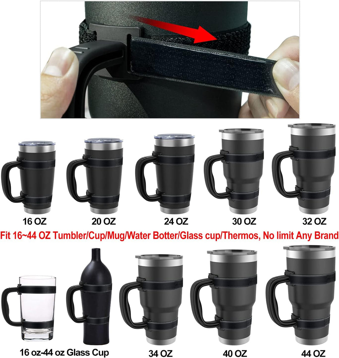20 Oz 30 Oz 40 Oz Tumbler Handle Adjustable Fit for YETI, RTIC, Ozark Trail, Travel Mug Cup, SIC, Rambler, and All Brands Tumbler Cup