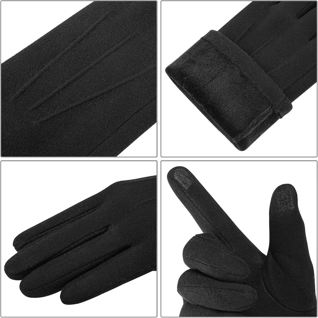 Winter Womens Cashmere Gloves with Finger Touchscreen Texting Wool Lined Outdoors Windproof Warm Gloves