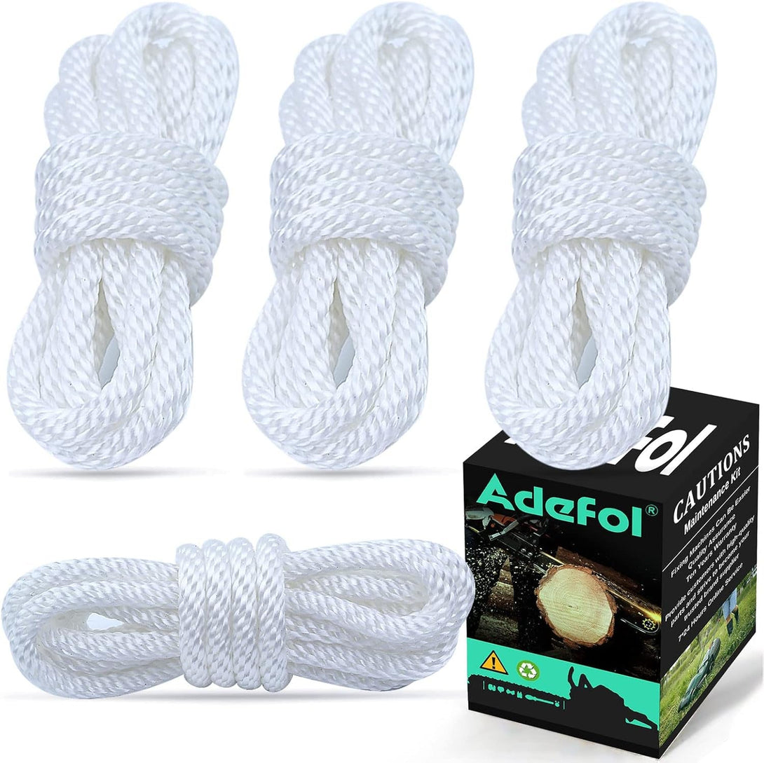 Adefol Recoil Starter Rope 4.8-Meter Pull Cord for Honda GX100 GX120 GX160 GX200 5.5HP 6.5HP Lawn Mower Chainsaw Trimmer Edger Brush Cutter Engine Parts