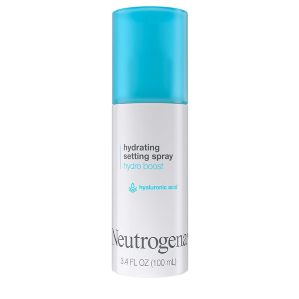 Neutrogena Hydro Boost Hydrating Makeup Setting Spray with Hyaluronic Acid, Longwear Makeup Setting Facial Mist for Smooth, Glowing, Dewy Skin, Non-Comedogenic & Hypoallergenic, 3.4 Fl. Oz