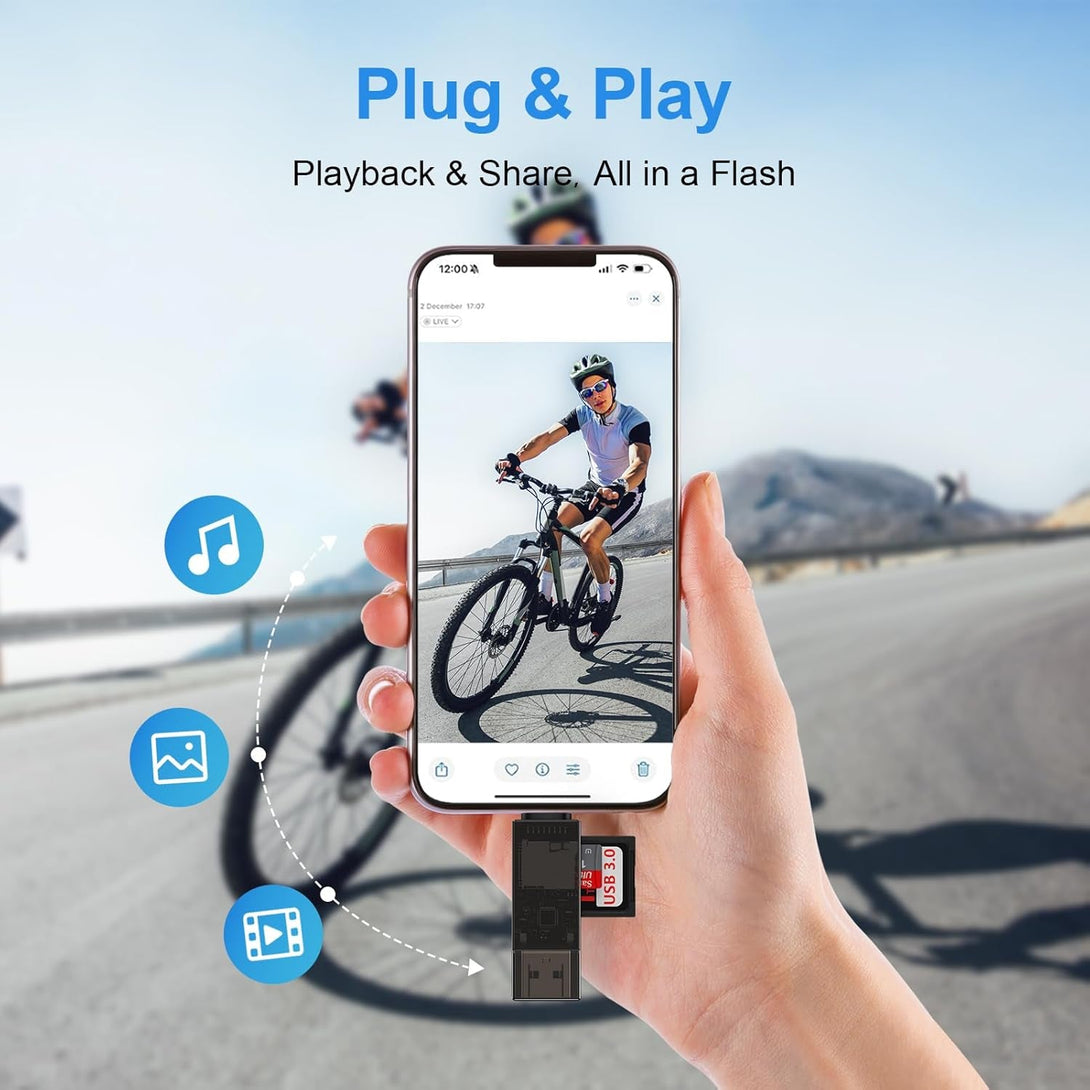 SD Card Reader, USB C to Micro SD Card Adapter Dual Slots Memory Card Reader for Sd/Micro SD/SDHC/SDXC/MMC Compatible with Iphone 16 15 Pro/Pro Max Samsung S25 S24 Android Computer PC Macbook Ipad