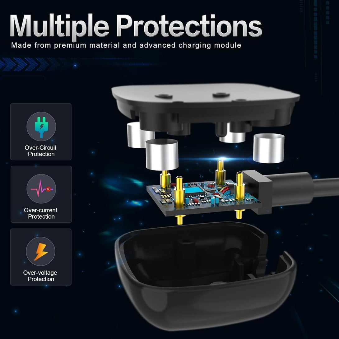 Compatible with Fitbit Sense/Versa 3 2 Pack Replacement USB Charging Cable Dock Stand for Sense/Versa 3 Accessories