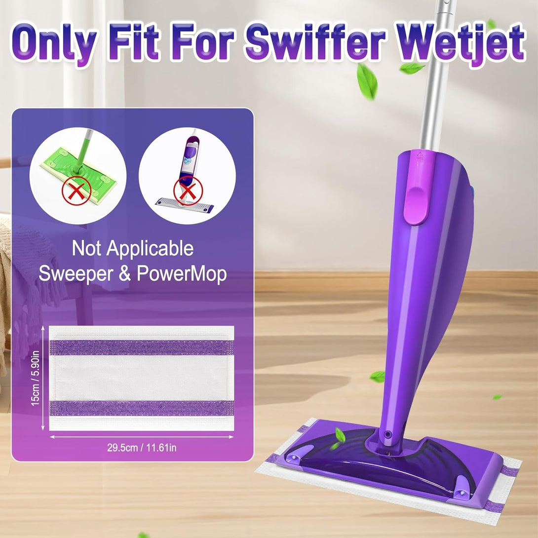 40Pack Mopping Pad Refill for Swiffer Wetjet Mop Compatible with Swiffer Wet Pads Refill Replacement for Swiffer Wet Jet Pads Disposable Multi Surface Floor Mop Pads, Thickness & Absorbent