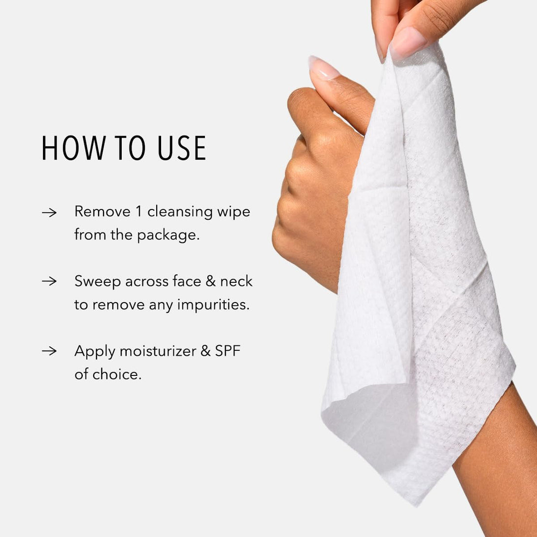 Hydropeptide Hydroactive Cleanse, Micellar Facial Cloths, Gently Cleanses Skin, Hydrating and Nourishing, 30 Count