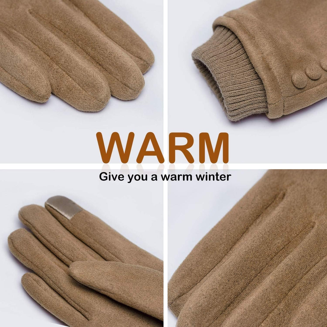 Women'S Winter Touch Screen Texting Phone Windproof Gloves - Fleece Lined, Thick Warm Gloves