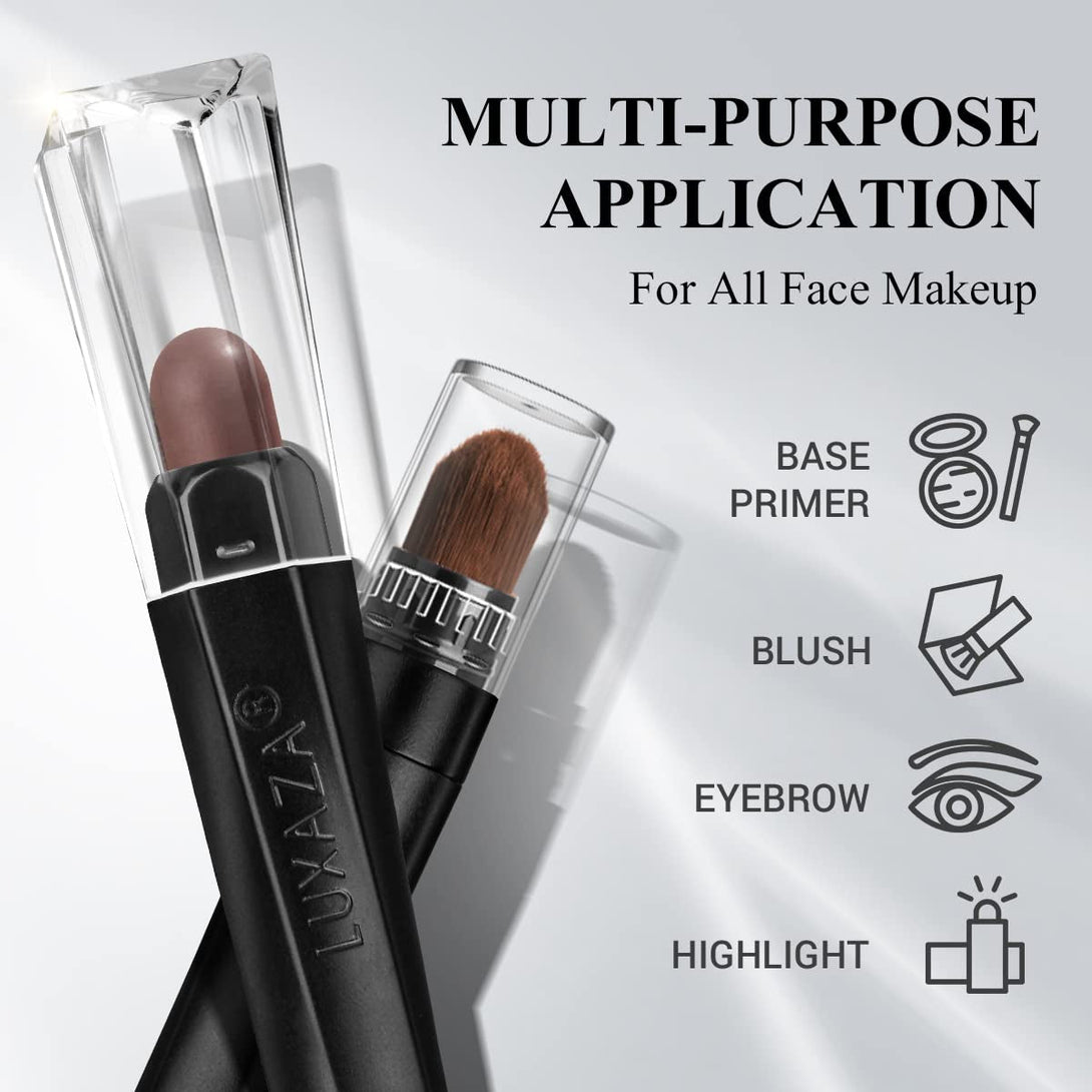3Pcs Neutral Brown Eyeshadow Stick Set, Matte and Shimmer Creamy Eyeshadow Pencil, Shiny Pink Shadow, Waterproof Long Lasting Smoky Eye Makeup