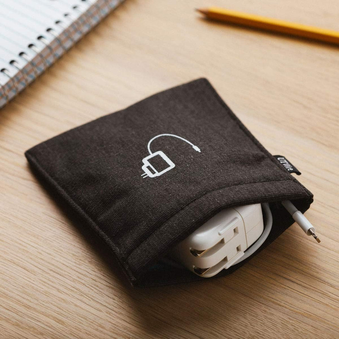 Pocket Mobile Charger Case Pouch Bag Organizer (Blue) - 2 Pack