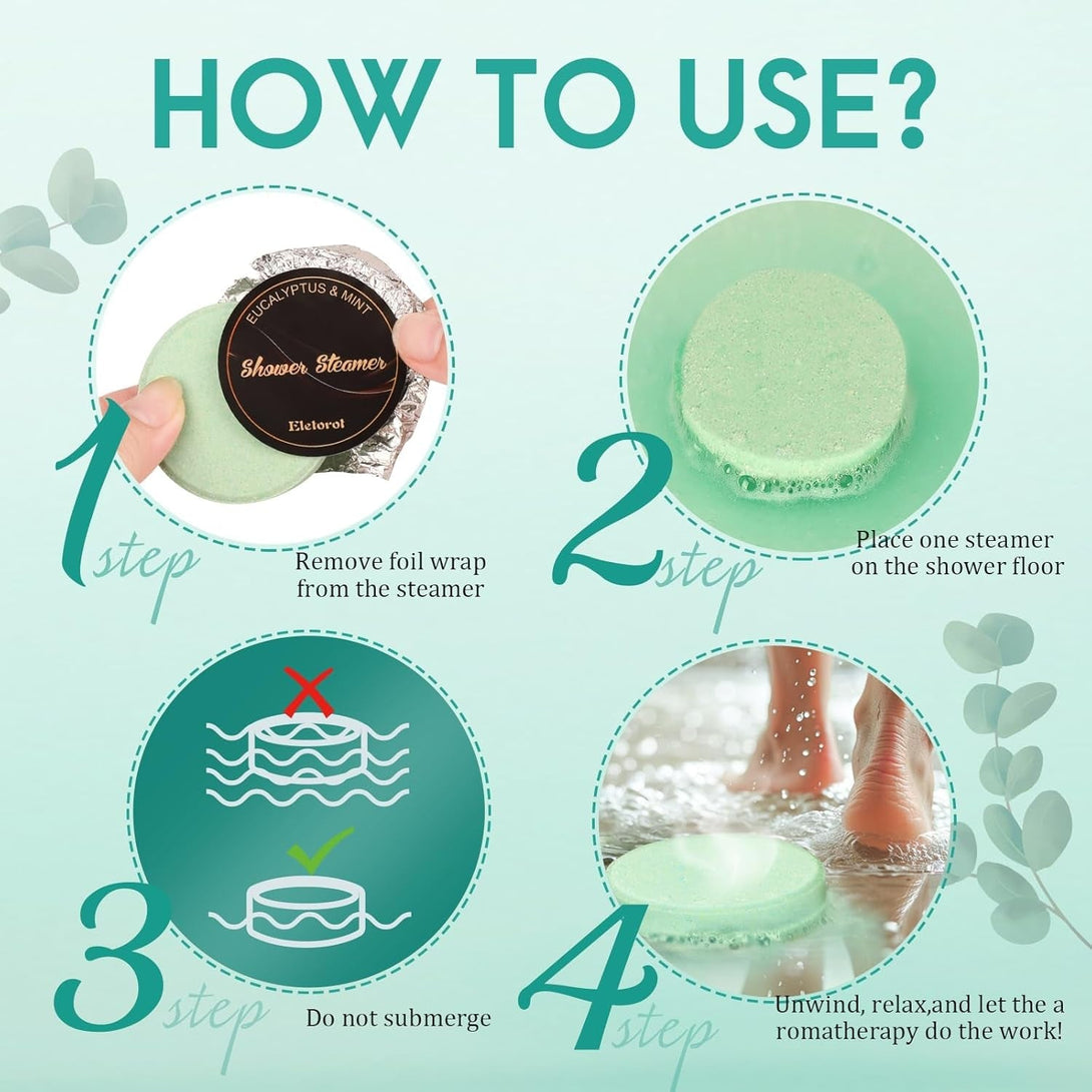 Dad Gifts for Fathers Day from Daughter Son Wife: Eucalyptus Shower Steamers Aromatherapy, 6 Packs Eucalyptus Mint Shower Bombs with Natural Essential, Birthday, Stress Relief Self Care for Men Women