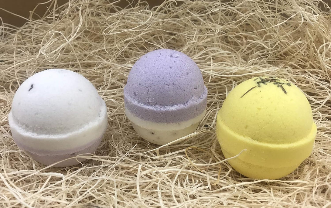 Variety Pack Bath Bombs 2.5 Oz. Each Cocoa Butter and Plant-Based Ingredients Support Refugee Employment in USA (Variety 12 Pack)