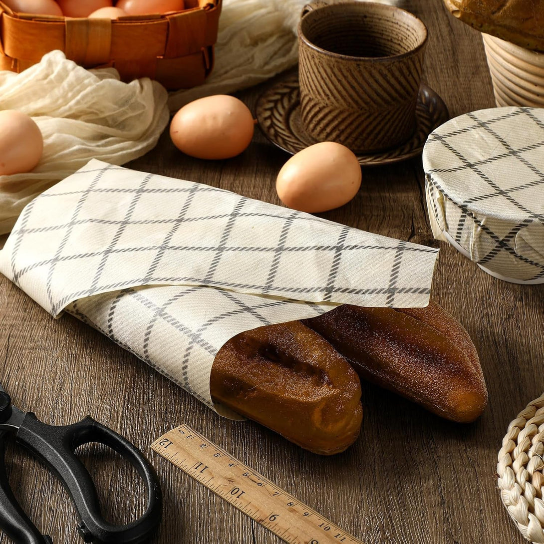 17 X 23 Inch Reusable Beeswax Food Wrap for Bread Sandwich Wrapper Beeswax Paper Organic Bowl Dishes Covers Sustainable Food Cheese Fruit Snacks Storage Containers Keeper