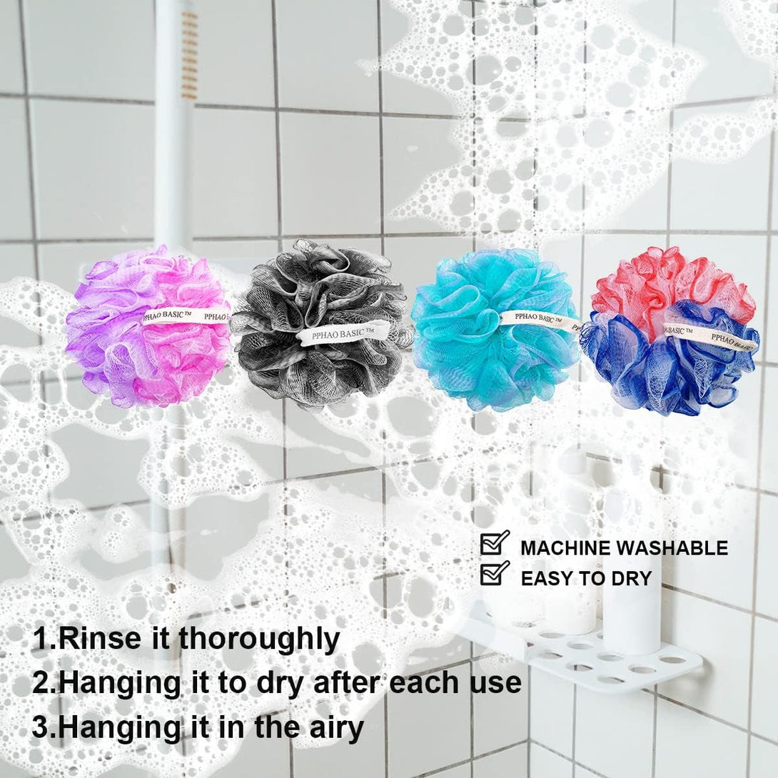 PPHAO - Extra Large Soft Mesh Net Luffa Loofa Loufa Puff - Loofah Sponge - 75G(Xxl) - Exfoliating Body Scrubber for Women and Men - Exfoliating Back Scrubber