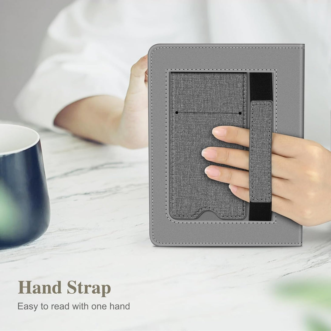 Fintie Case for 7"/6.8" Kindle Paperwhite(12Th/11Th Generation-2024/2021) and Kindle Colorsoft Signature Edition -Slim Foldable Stand Cover Auto Wake/Sleep for Paperwhite 2024, Gray