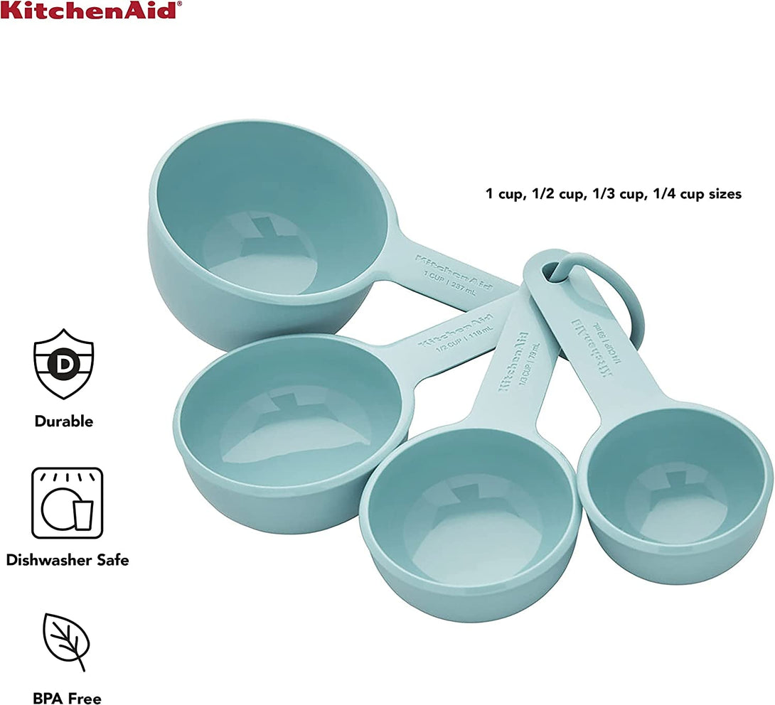 Kitchenaid Measuring Cups, Set of 4, Aqua Sky
