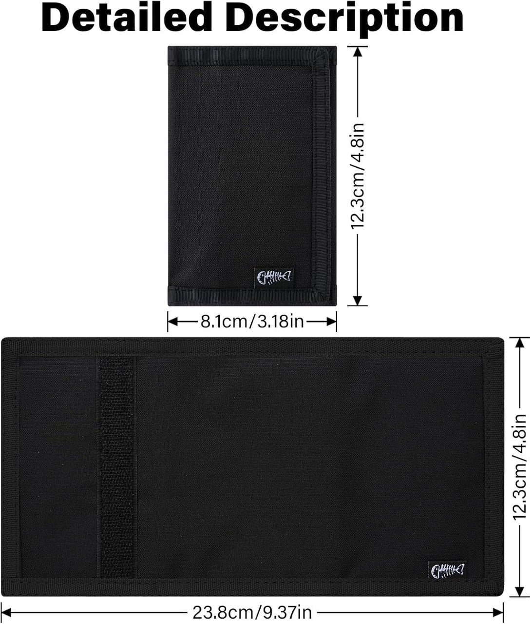 Men’S Nylon Trifold RFID Wallet with ID Window, Slim Security Wallet for Card Cash Holder, Modern Fashion Stylish Wallet Gifts for Teen Boys and Men, One Size -Black