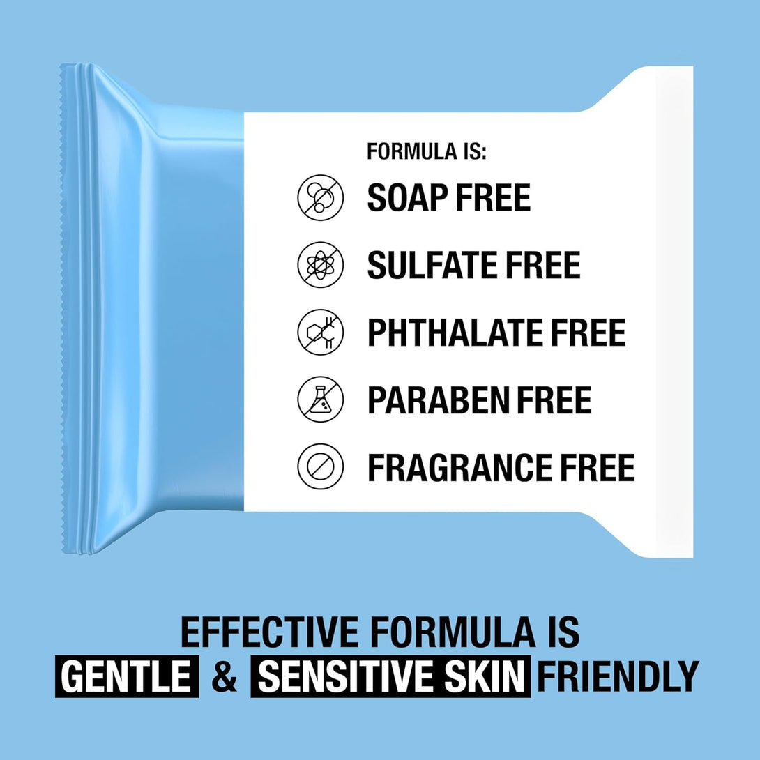Neutrogena Fragrance-Free Makeup Remover Wipes, Daily Facial Cleanser Towelettes, Gently Removes Oil & Makeup, Alcohol-Free Makeup Wipes, 25 Ct