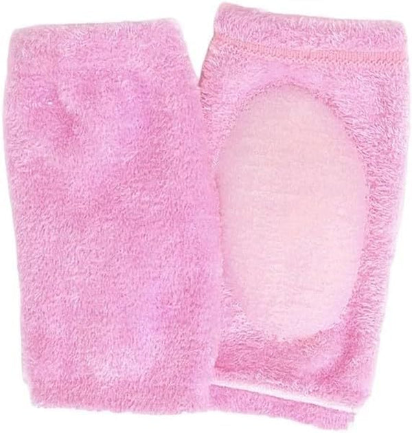 1Pair Pink Elbow Moisturizing Sleeve,Elbow Gel Cover Heel Socks Elbow Sleeves Elbow Pads for SPA Moisturizing Dry Cracked Skin Care for Exfoliating Soften,Foot and Hand Care,Beauty and Personal Care