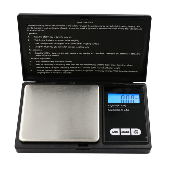 Gram Scale Electronic Digital Pocket Scale,500G by 0.1G, Food, Jewelry Scale Black, Kitchen Scale Min LCD