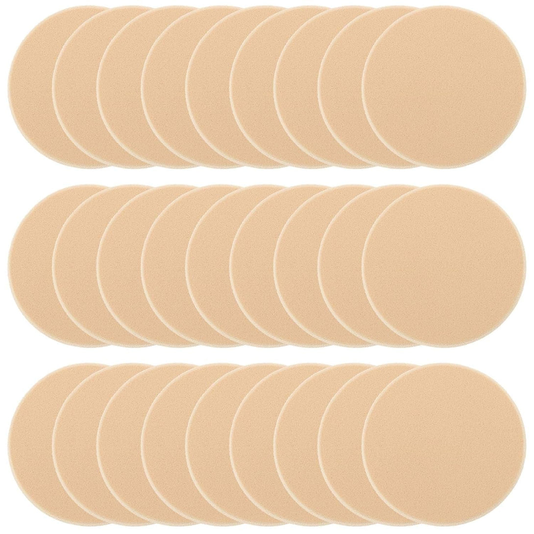 25 Pcs Women'S round Soft Makeup Beauty Eye Face Foundation Blender Facial Smooth Powder Puff Cosmetics Blush Applicators Sponges Use for Dry and Wet