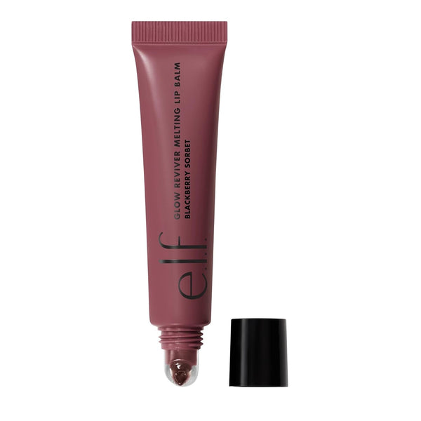 E.L.F. Glow Reviver Melting Lip Balm, Hydrating Tinted Lip Balm for a Glossy Finish & Soft, Supple Lips, Vegan & Cruelty-Free, Blackberry Sorbet