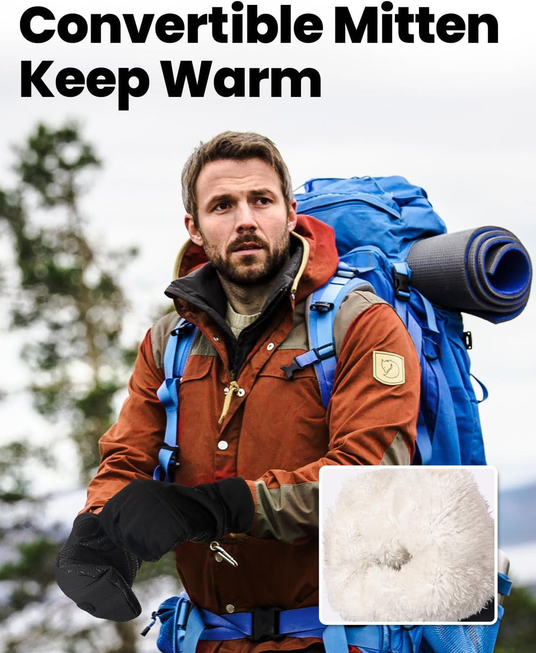 RIGWARL -5℉ Winter Warm Gloves with Thickest Thermal Plush for Extreme Cold Weather, Completely Waterproof Gloves Men Women