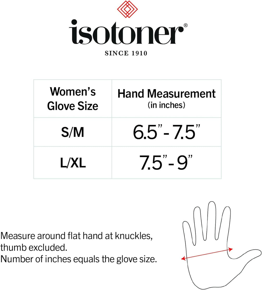 Isotoner Womens Spandex Touchscreen Cold Weather Gloves with Warm Fleece Lining and Chevron Details