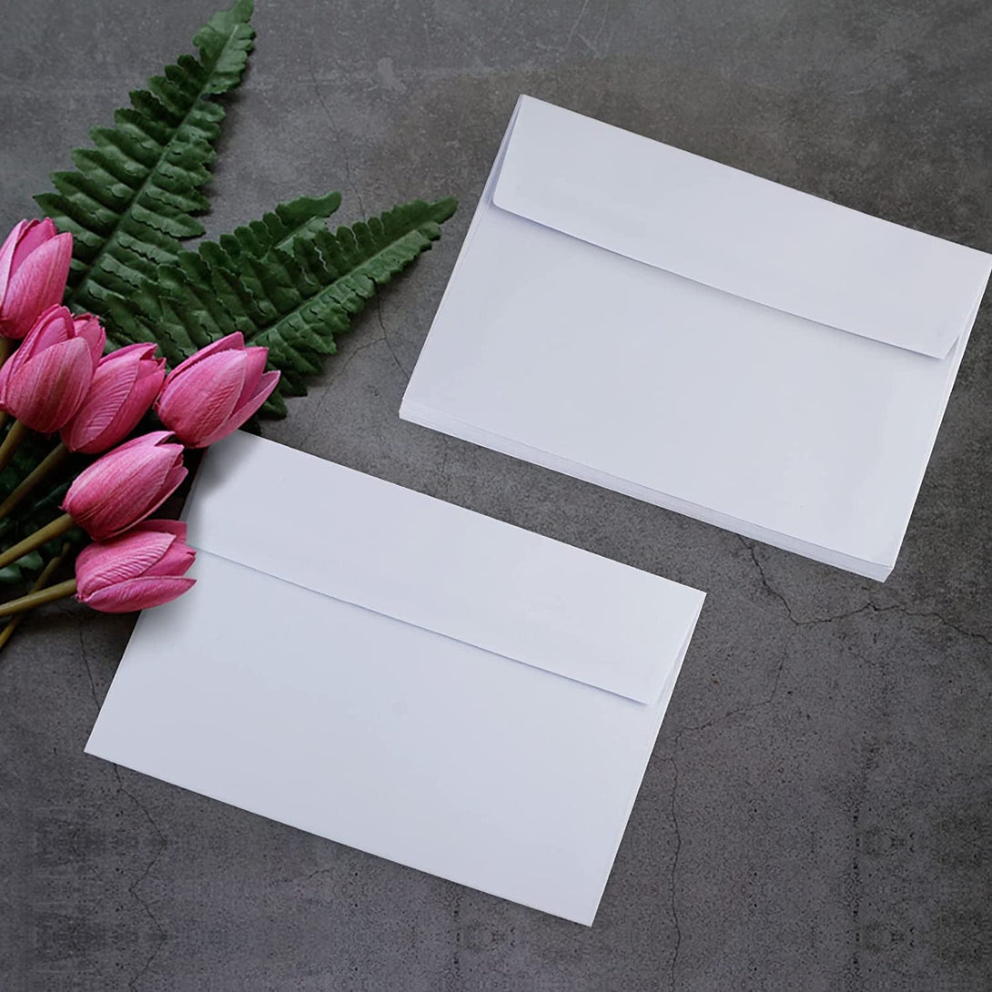 50 Pack White Envelopes - 5 X 7 Inch, A7, Card, Invitation & Postcard Envelopes