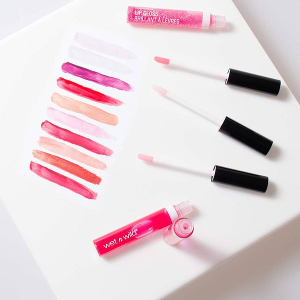 Wet N Wild Megaslicks Lip Gloss, Ultra-Glossy, Vitamin-E Enriched, Ultra-Gloss High Shine Moisturizing, Cruelty-Free & Vegan - Crystal Clear