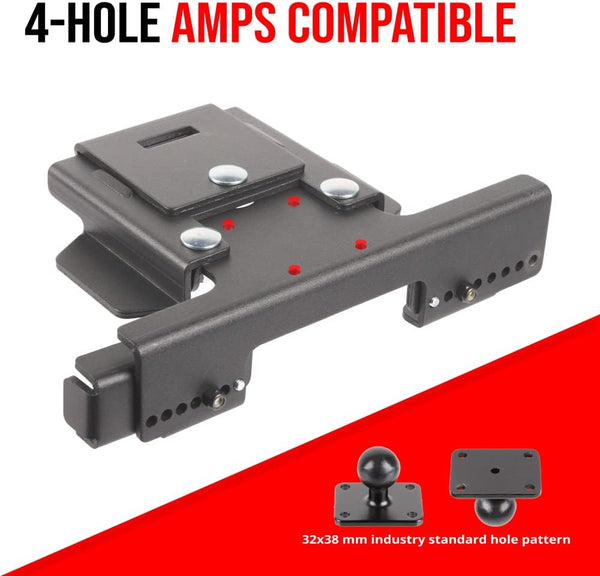 Tackform Metal Locking Tablet Mount for Car, Truck or Semi [ELD Ready] Heavy Duty Drill Base -Compatible with Ipad, Galaxy and Other Tablets with