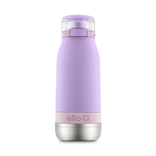 Ello Emma 14Oz Vacuum Insulated Stainless Steel Kids Water Bottle with Straw and Built-In Carrying Handle and Leak-Proof