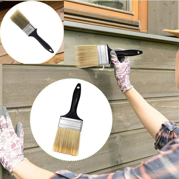 Paint Brushes,11 Pcs Flat Brush-Paint Brush for All Latex and Oil Paints Stains,Home Improvement,Interior Exterior Use Paint Brush,Professional