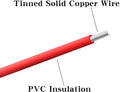BNTECHGO 22 Gauge PVC 1007 Solid Electric Wire Red and Black Each 100 Ft 22 AWG 1007 Hook up Tinned Copper Wire