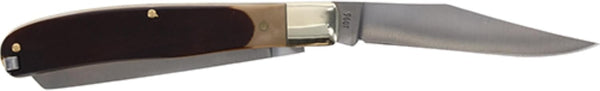Old Timer 96OT Bearhead Trapper 7.4In Traditional Folding Pocket Knife with 2 High Carbon SS Blades, Sawcut Handle, Tweezers, and Convenient Size