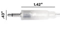 LED CV Patch Cables Eurorack Modular Test Leads, 5-Pack (23.6"), Transparent