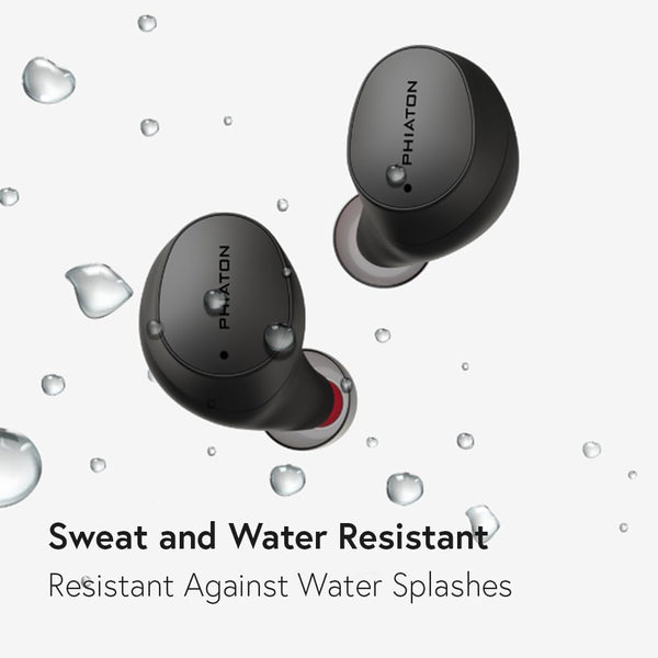 Phiaton Bonobuds Lite True Wireless Earbuds with Clear Voice by Intelligo and Ambient Mode | Bluetooth Earphones with 11 Hour Playtime, Floral White