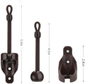 Sun Shade Parts Bungee Kit and End Cap,Weather Resistance,For Coolaroo Exterior Roller Shade,Outdoor Blinds,Roller Shades (Bungee Kit-2 Sets, Brown)