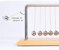 CERROPI Large Newtons Cradle Pendulum with 7 Balls, Physics Perpetual Motion Desk Toys for Office, Calm down Fidgets, 50+ Sec Swingtime (Beech Base)