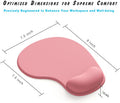 Office Mousepad with Gel Wrist Support - Ergonomic Gaming Desktop Mouse Pad Wrist Rest - Design Gamepad Mat Rubber Base for Laptop Computer