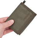 Chameleon Trifold Men Nylon Wallet - Military Tactical Mens Wallets- ID Card Holder - Canvas Thin Front Pocket Travel Wallet -Coin Zipper Pocket OLIVE