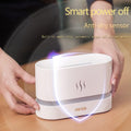 Upgraded 7 Color Flame Fireplace Air Aroma Essential Oil Diffuser,Usb Personal Desktop Noiseless Cool Mist Humidifier with Auto-Off Protection for