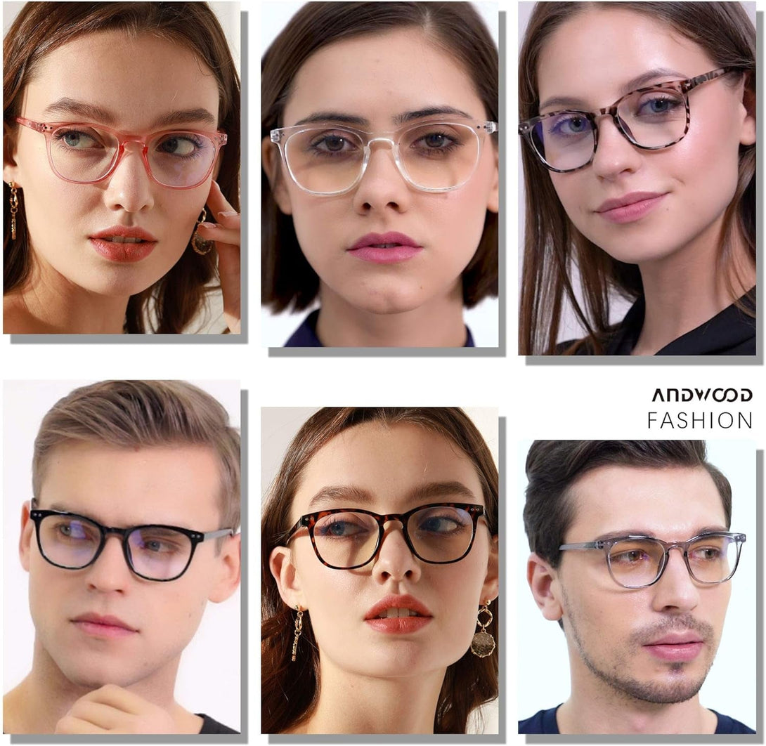 ANDWOOD Blue Light Blocking Glasses Women Men Computer Small Face Frame Bluelight Blocker Teens